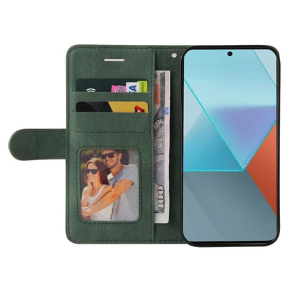KT Leather Series-1 For Xiaomi Poco X6 5G / Redmi Note 13 Pro 5G Case Color Splicing Flip Stand Phone Cover