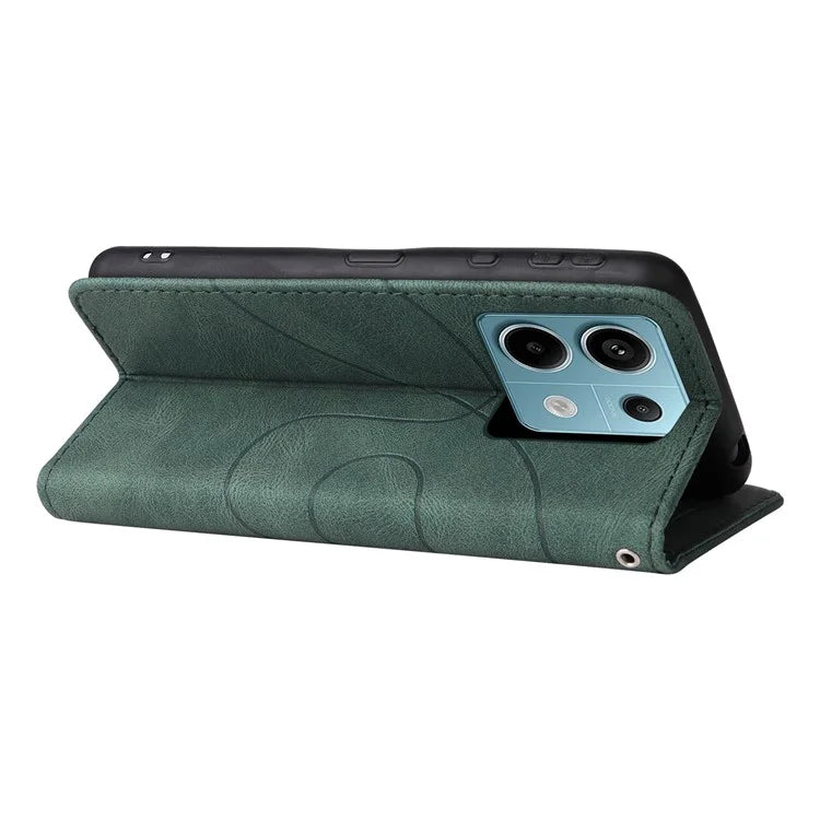 KT Leather Series-1 For Xiaomi Poco X6 5G / Redmi Note 13 Pro 5G Case Color Splicing Flip Stand Phone Cover