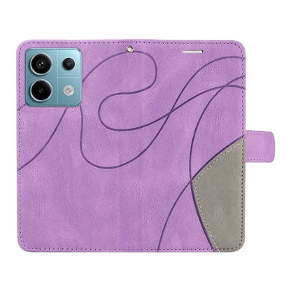 KT Leather Series-1 For Xiaomi Poco X6 5G / Redmi Note 13 Pro 5G Case Color Splicing Flip Stand Phone Cover