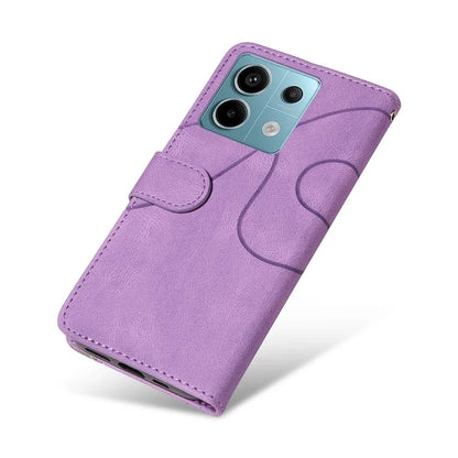 KT Leather Series-1 For Xiaomi Poco X6 5G / Redmi Note 13 Pro 5G Case Color Splicing Flip Stand Phone Cover