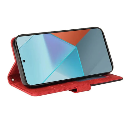 KT Leather Series-1 For Xiaomi Poco X6 5G / Redmi Note 13 Pro 5G Case Color Splicing Flip Stand Phone Cover