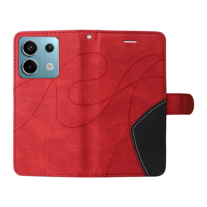 KT Leather Series-1 For Xiaomi Poco X6 5G / Redmi Note 13 Pro 5G Case Color Splicing Flip Stand Phone Cover