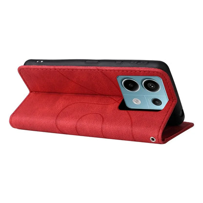 KT Leather Series-1 For Xiaomi Poco X6 5G / Redmi Note 13 Pro 5G Case Color Splicing Flip Stand Phone Cover