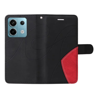 KT Leather Series-1 For Xiaomi Poco X6 5G / Redmi Note 13 Pro 5G Case Color Splicing Flip Stand Phone Cover