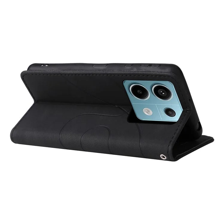 KT Leather Series-1 For Xiaomi Poco X6 5G / Redmi Note 13 Pro 5G Case Color Splicing Flip Stand Phone Cover