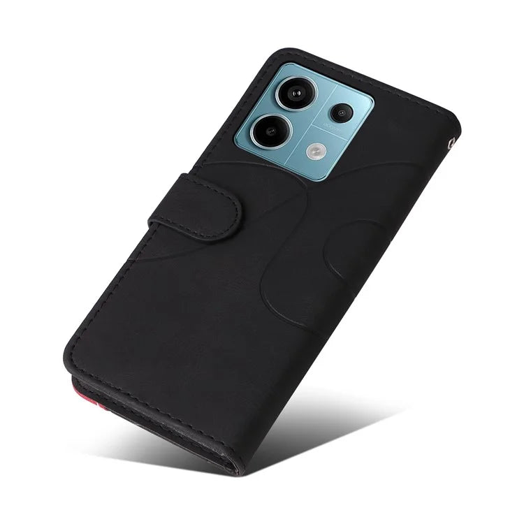 KT Leather Series-1 For Xiaomi Poco X6 5G / Redmi Note 13 Pro 5G Case Color Splicing Flip Stand Phone Cover