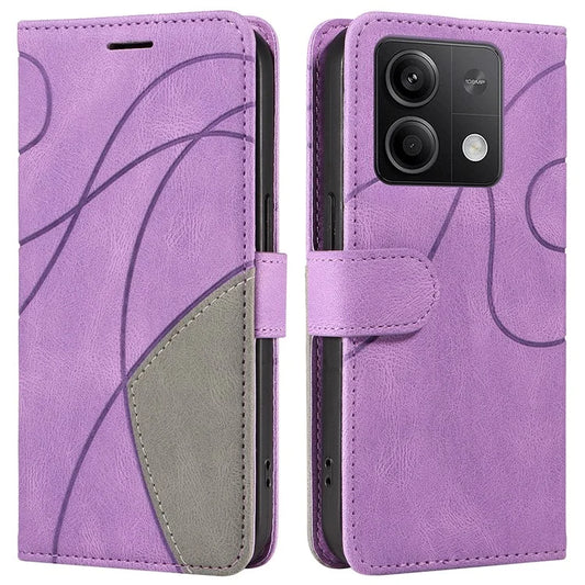 KT Leather Series-1 For Xiaomi Redmi Note 13 5G Case Color Splicing Phone Cover Card Slots Wrist Strap
