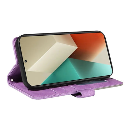 KT Leather Series-1 For Xiaomi Redmi Note 13 5G Case Color Splicing Phone Cover Card Slots Wrist Strap