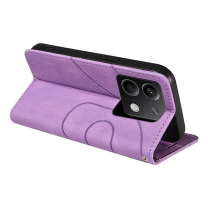 KT Leather Series-1 For Xiaomi Redmi Note 13 5G Case Color Splicing Phone Cover Card Slots Wrist Strap