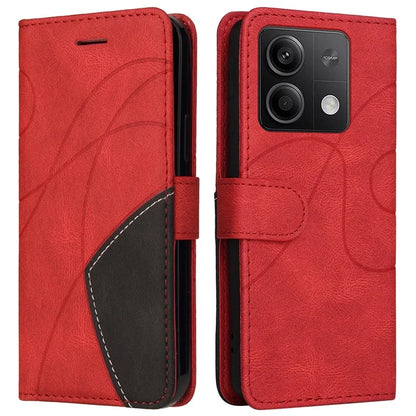 KT Leather Series-1 For Xiaomi Redmi Note 13 5G Case Color Splicing Phone Cover Card Slots Wrist Strap
