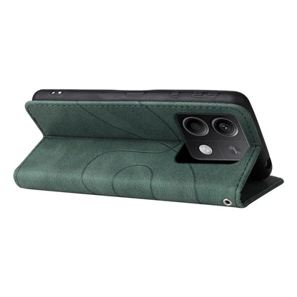 KT Leather Series-1 For Xiaomi Redmi Note 13 5G Case Color Splicing Phone Cover Card Slots Wrist Strap