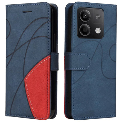 KT Leather Series-1 For Xiaomi Redmi Note 13 5G Case Color Splicing Phone Cover Card Slots Wrist Strap