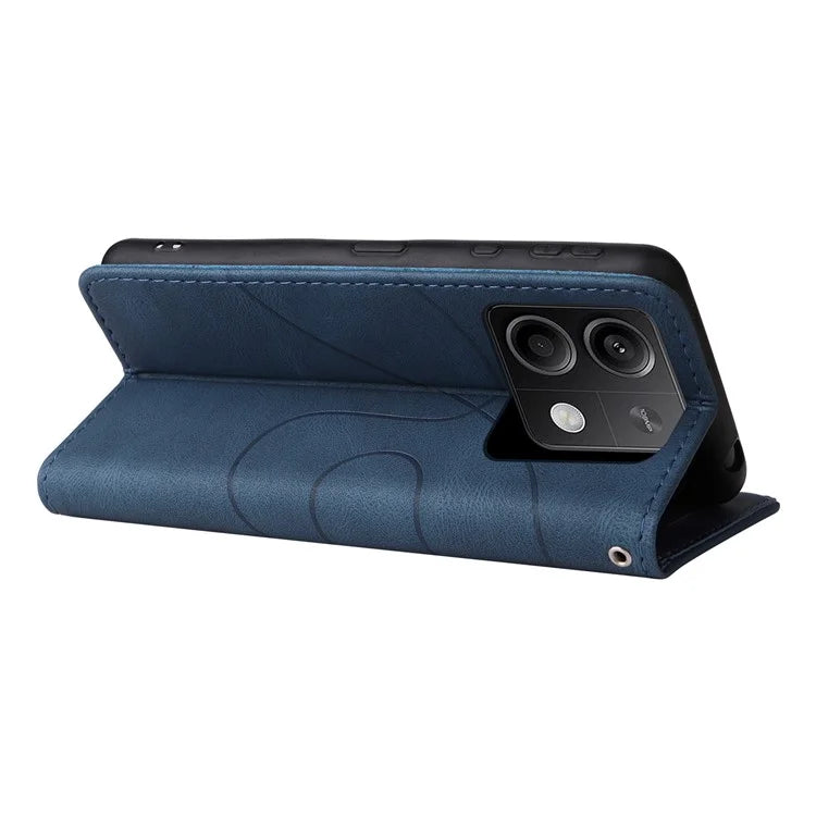 KT Leather Series-1 For Xiaomi Redmi Note 13 5G Case Color Splicing Phone Cover Card Slots Wrist Strap