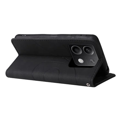 KT Leather Series-1 For Xiaomi Redmi Note 13 5G Case Color Splicing Phone Cover Card Slots Wrist Strap