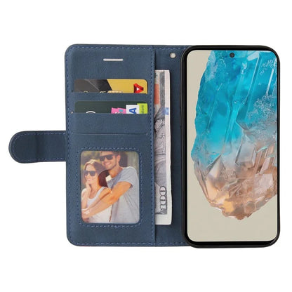 KT Leather Series-1 For Samsung	Galaxy M35 5G Case Two-Colors Splicing Phone Cover Folio Bookstytle