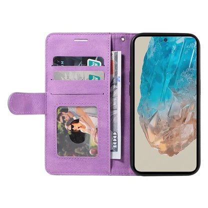 KT Leather Series-1 For Samsung	Galaxy M35 5G Case Two-Colors Splicing Phone Cover Folio Bookstytle