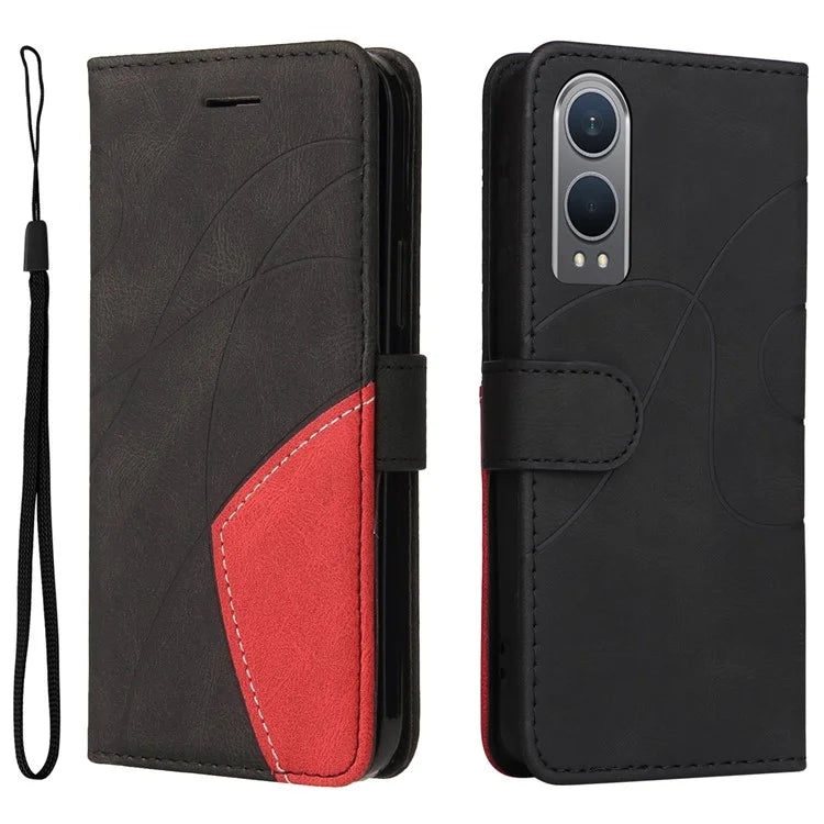 KT Leather Series-1 For OnePlus Nord CE4 Lite 5G / Oppo K12x 5G (China) Case Phone Cover Color Splicing Full Protection