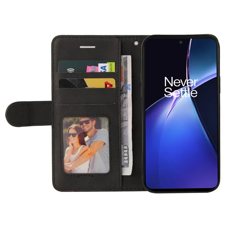 KT Leather Series-1 For OnePlus Nord CE4 Lite 5G / Oppo K12x 5G (China) Case Phone Cover Color Splicing Full Protection