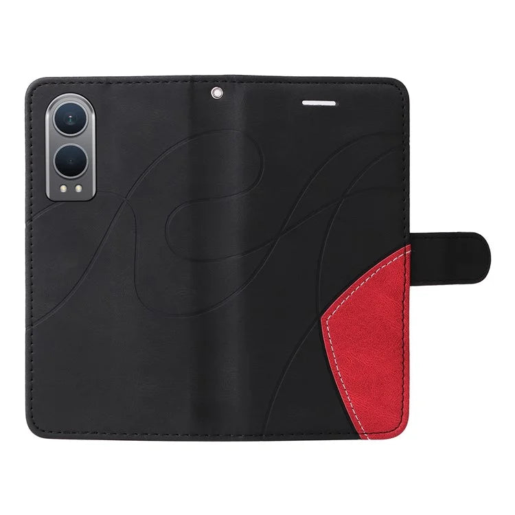 KT Leather Series-1 For OnePlus Nord CE4 Lite 5G / Oppo K12x 5G (China) Case Phone Cover Color Splicing Full Protection