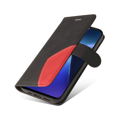 KT Leather Series-1 For OnePlus Nord CE4 Lite 5G / Oppo K12x 5G (China) Case Phone Cover Color Splicing Full Protection