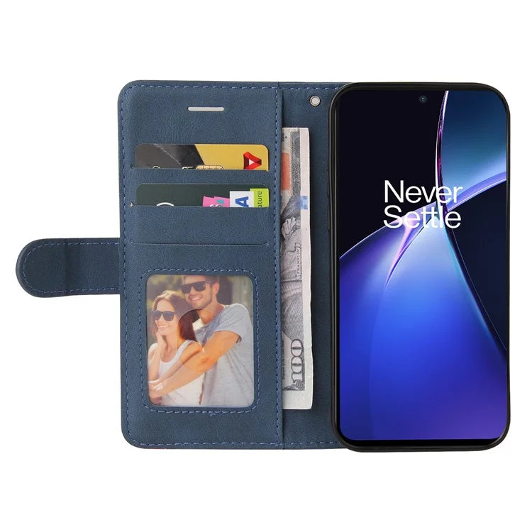 KT Leather Series-1 For OnePlus Nord CE4 Lite 5G / Oppo K12x 5G (China) Case Phone Cover Color Splicing Full Protection