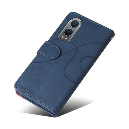 KT Leather Series-1 For OnePlus Nord CE4 Lite 5G / Oppo K12x 5G (China) Case Phone Cover Color Splicing Full Protection