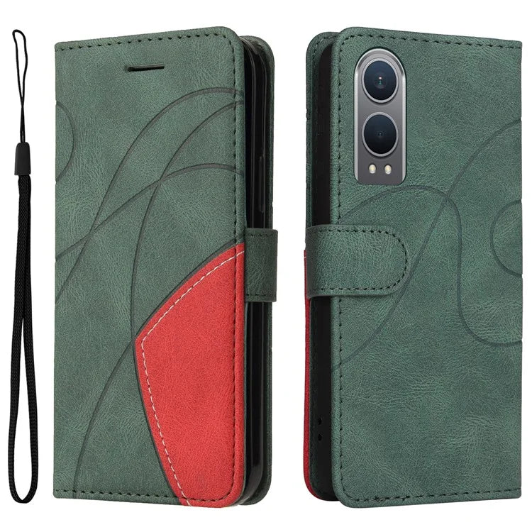 KT Leather Series-1 For OnePlus Nord CE4 Lite 5G / Oppo K12x 5G (China) Case Phone Cover Color Splicing Full Protection