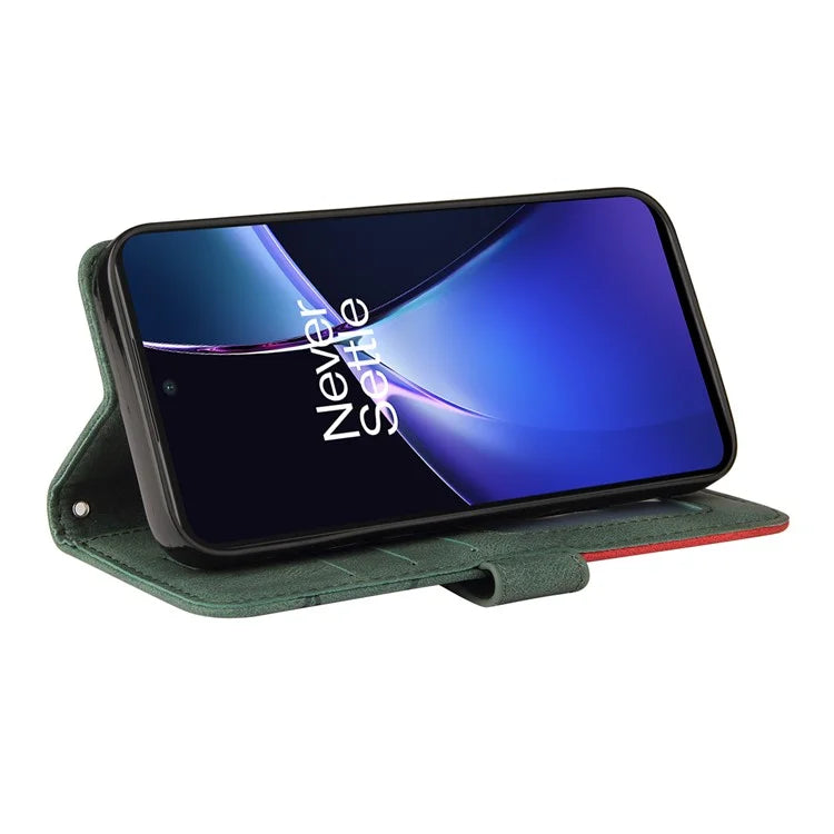 KT Leather Series-1 For OnePlus Nord CE4 Lite 5G / Oppo K12x 5G (China) Case Phone Cover Color Splicing Full Protection