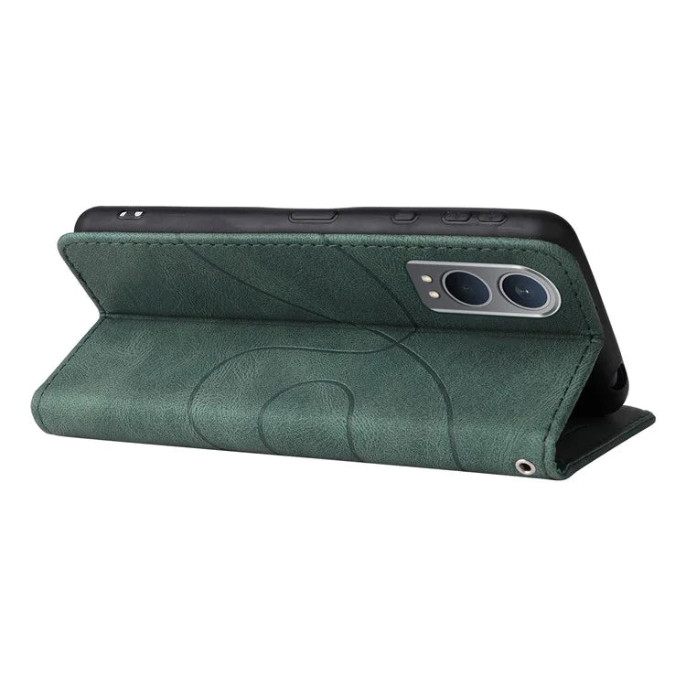 KT Leather Series-1 For OnePlus Nord CE4 Lite 5G / Oppo K12x 5G (China) Case Phone Cover Color Splicing Full Protection
