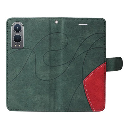 KT Leather Series-1 For OnePlus Nord CE4 Lite 5G / Oppo K12x 5G (China) Case Phone Cover Color Splicing Full Protection