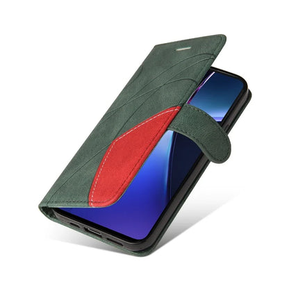 KT Leather Series-1 For OnePlus Nord CE4 Lite 5G / Oppo K12x 5G (China) Case Phone Cover Color Splicing Full Protection