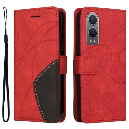 KT Leather Series-1 For OnePlus Nord CE4 Lite 5G / Oppo K12x 5G (China) Case Phone Cover Color Splicing Full Protection