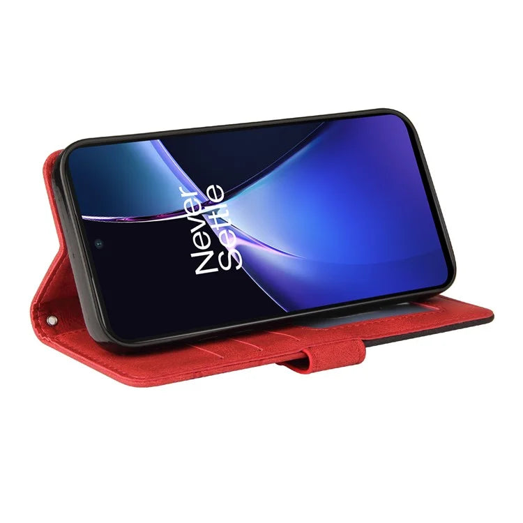 KT Leather Series-1 For OnePlus Nord CE4 Lite 5G / Oppo K12x 5G (China) Case Phone Cover Color Splicing Full Protection
