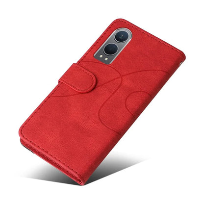 KT Leather Series-1 For OnePlus Nord CE4 Lite 5G / Oppo K12x 5G (China) Case Phone Cover Color Splicing Full Protection