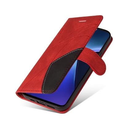 KT Leather Series-1 For OnePlus Nord CE4 Lite 5G / Oppo K12x 5G (China) Case Phone Cover Color Splicing Full Protection