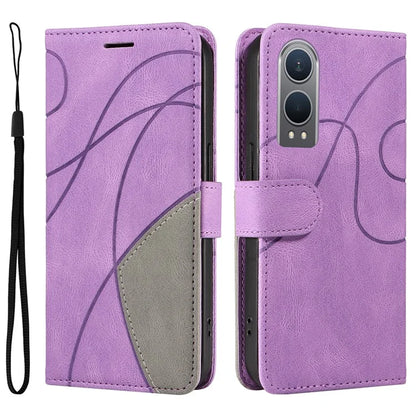 KT Leather Series-1 For OnePlus Nord CE4 Lite 5G / Oppo K12x 5G (China) Case Phone Cover Color Splicing Full Protection