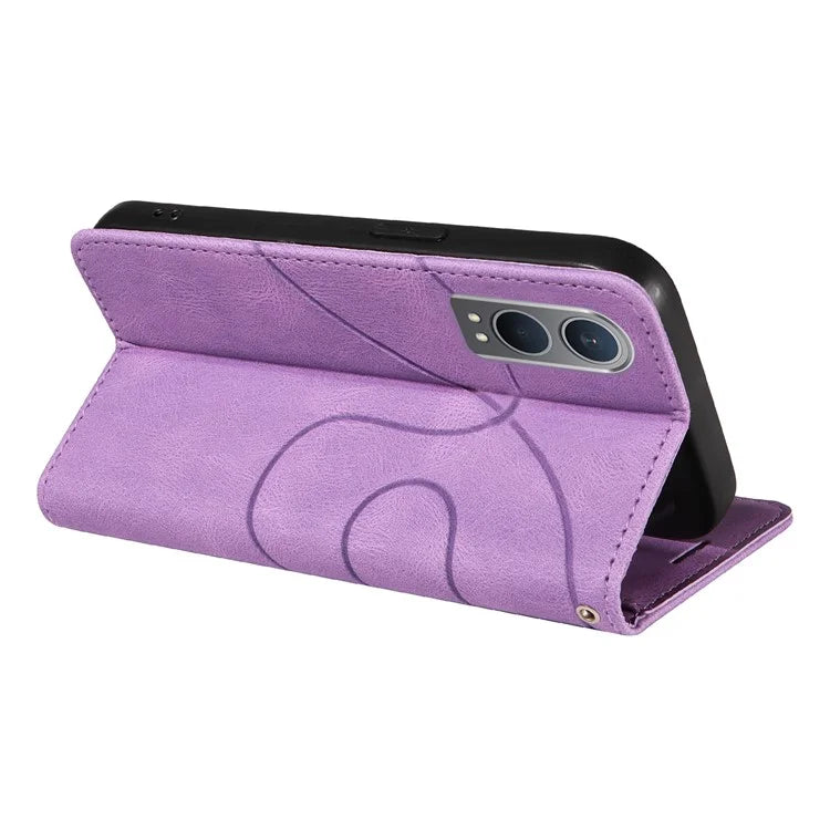 KT Leather Series-1 For OnePlus Nord CE4 Lite 5G / Oppo K12x 5G (China) Case Phone Cover Color Splicing Full Protection