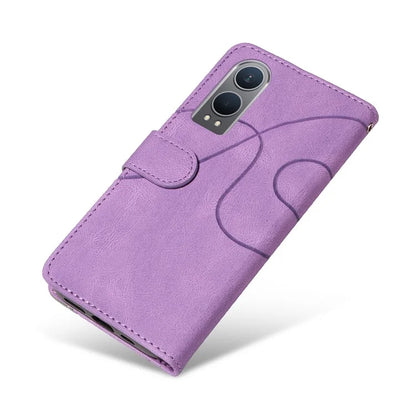 KT Leather Series-1 For OnePlus Nord CE4 Lite 5G / Oppo K12x 5G (China) Case Phone Cover Color Splicing Full Protection