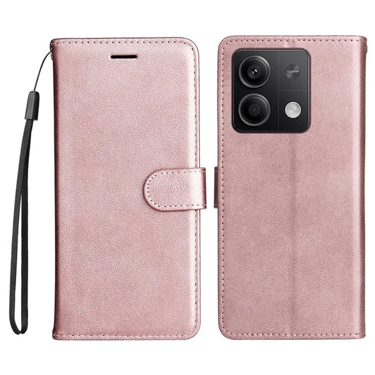KT Leather Series-2 for Xiaomi Redmi Note 13 5G Case Magnetic Flip Phone Cover Solid Color