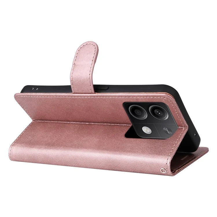 KT Leather Series-2 for Xiaomi Redmi Note 13 5G Case Magnetic Flip Phone Cover Solid Color