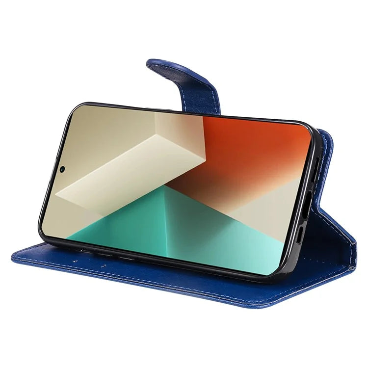 KT Leather Series-2 for Xiaomi Redmi Note 13 5G Case Magnetic Flip Phone Cover Solid Color