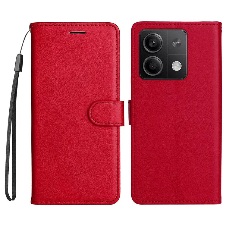 KT Leather Series-2 for Xiaomi Redmi Note 13 5G Case Magnetic Flip Phone Cover Solid Color