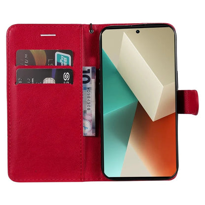 KT Leather Series-2 for Xiaomi Redmi Note 13 5G Case Magnetic Flip Phone Cover Solid Color