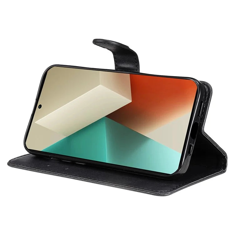 KT Leather Series-2 for Xiaomi Redmi Note 13 5G Case Magnetic Flip Phone Cover Solid Color