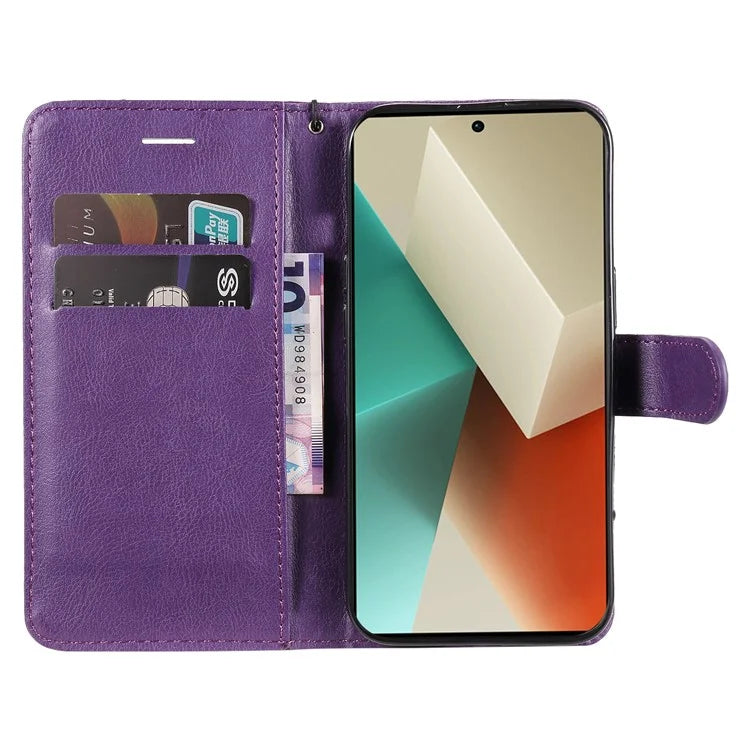 KT Leather Series-2 for Xiaomi Redmi Note 13 5G Case Magnetic Flip Phone Cover Solid Color