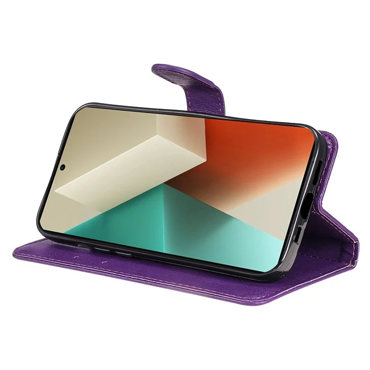 KT Leather Series-2 for Xiaomi Redmi Note 13 5G Case Magnetic Flip Phone Cover Solid Color