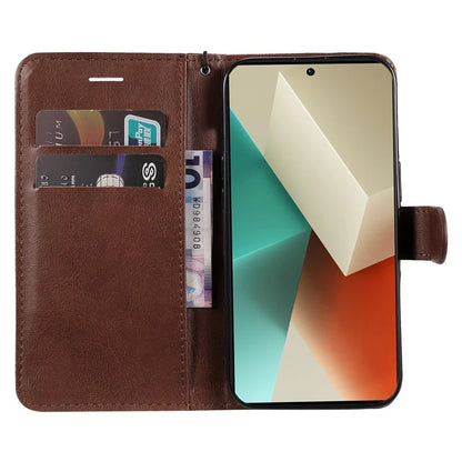 KT Leather Series-2 for Xiaomi Redmi Note 13 5G Case Magnetic Flip Phone Cover Solid Color