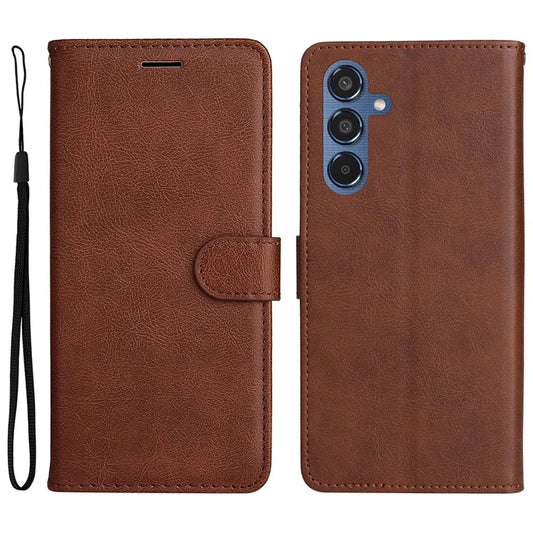 KT Leather Series-2 for Samsung	Galaxy M35 5G Case Wallet Phone Cover Solid Color with Stand