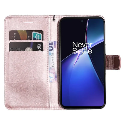 KT Leather Series-2 for OnePlus Nord CE4 Lite 5G / Oppo K12x 5G (China) Case Solid Color Phone Cover Stand Function Wrist Strap