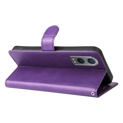 KT Leather Series-2 for OnePlus Nord CE4 Lite 5G / Oppo K12x 5G (China) Case Solid Color Phone Cover Stand Function Wrist Strap